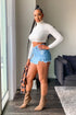 Make A Wish Ribbed Turtle Neck Crop Top - White - KNOWSTYLE - EDGE - EDGEONLINESTORE